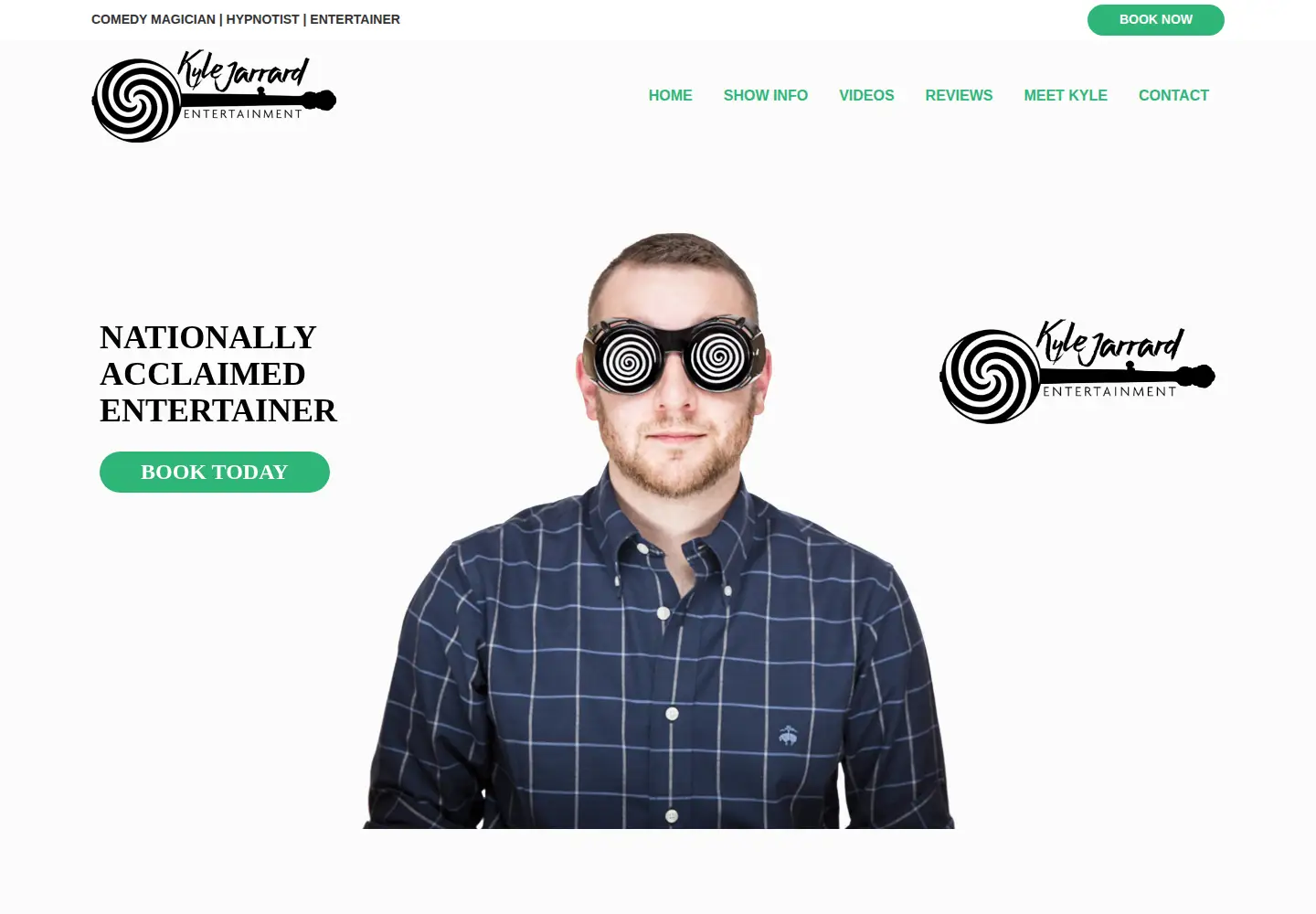 Captured homepage of kylesmagic.com in the current scan