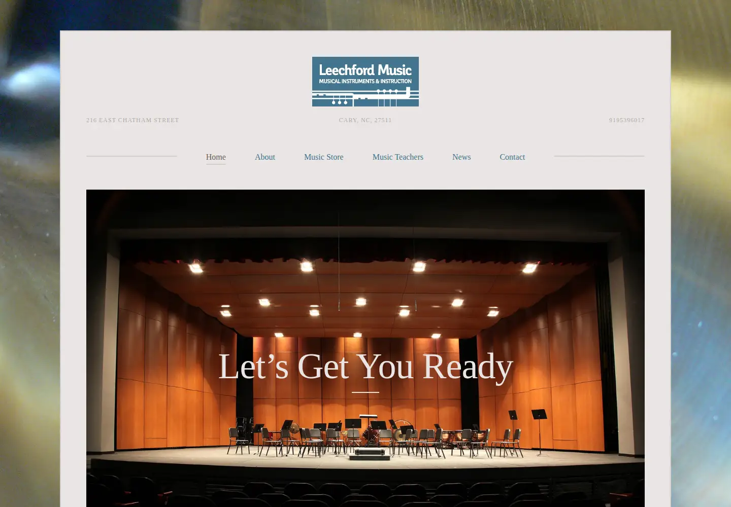 Screenshot of leechfordmusic.com