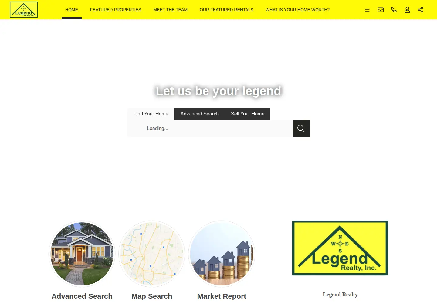 Screenshot of legendrealty.com