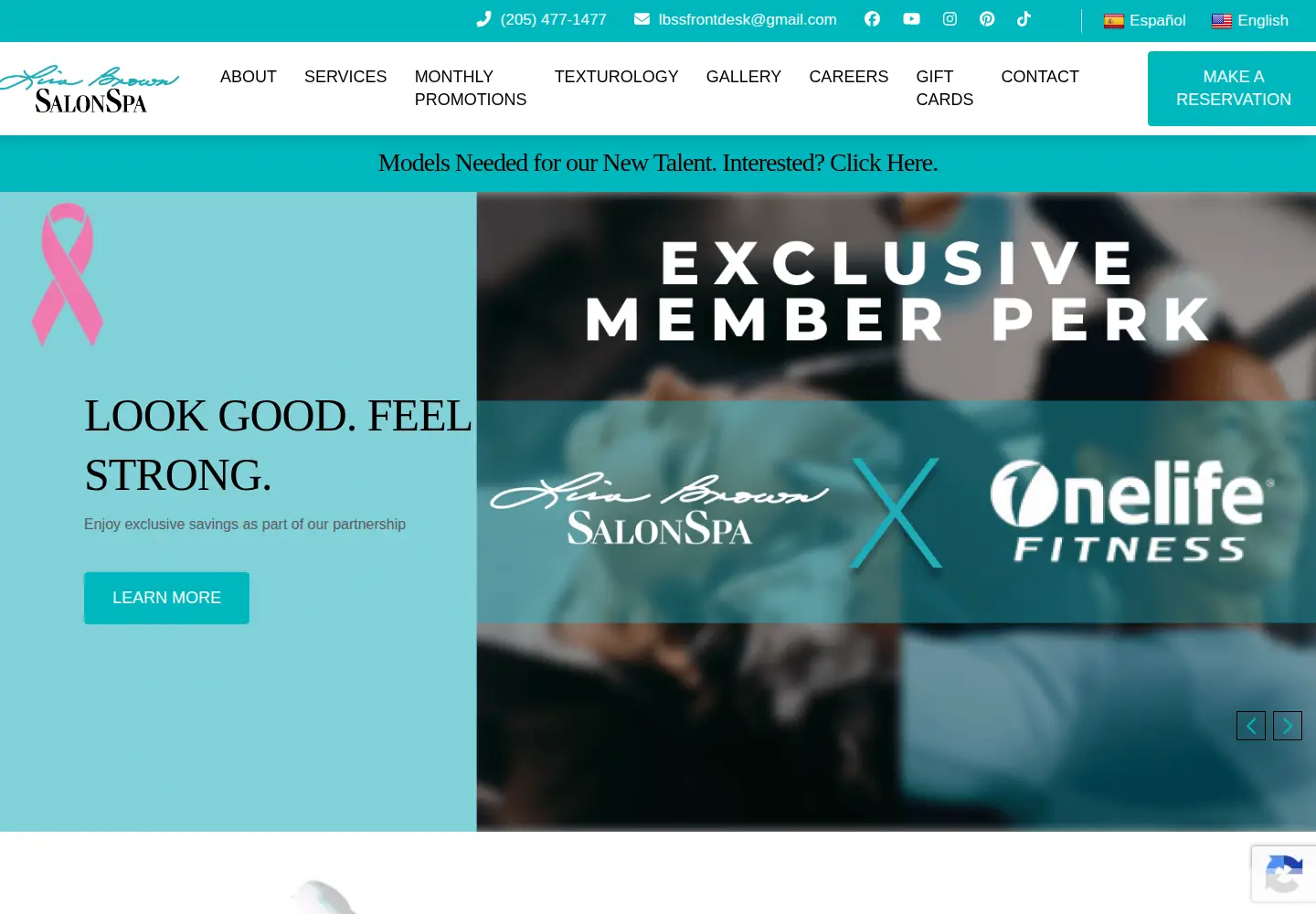 Screenshot of lisabrownsalonspa.com