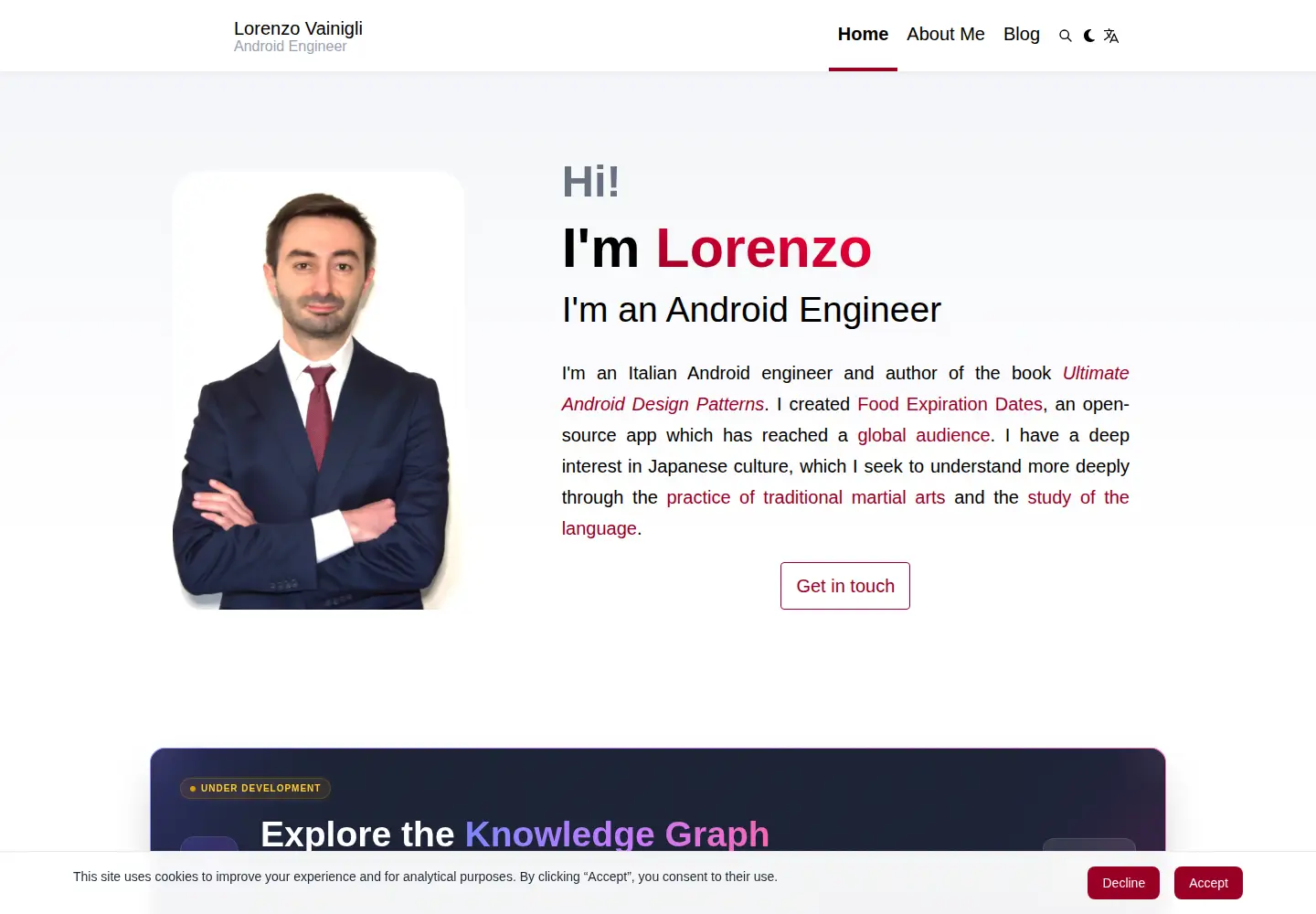 Screenshot of lorenzovainigli.com