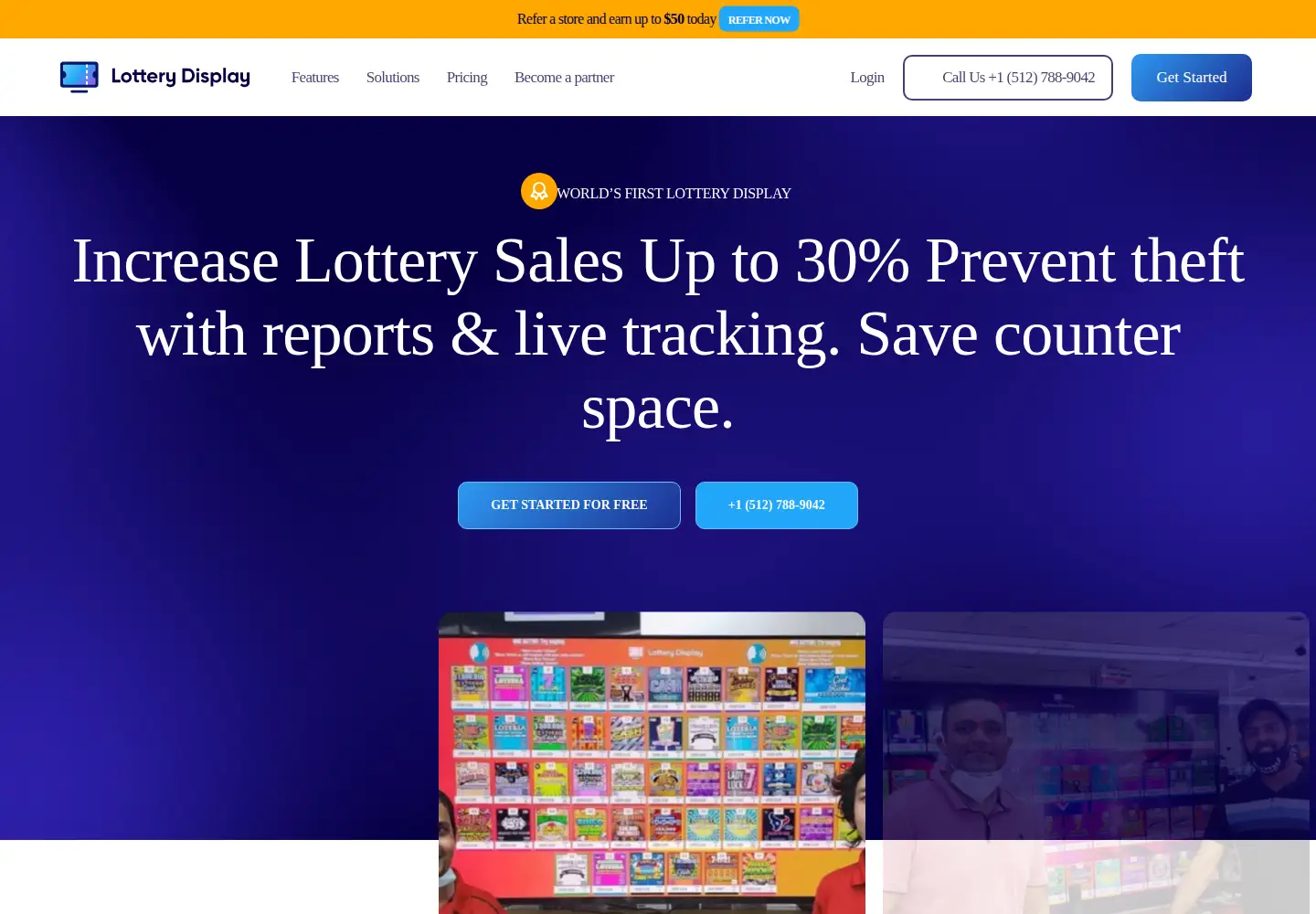 Screenshot of lotterydisplay.com
