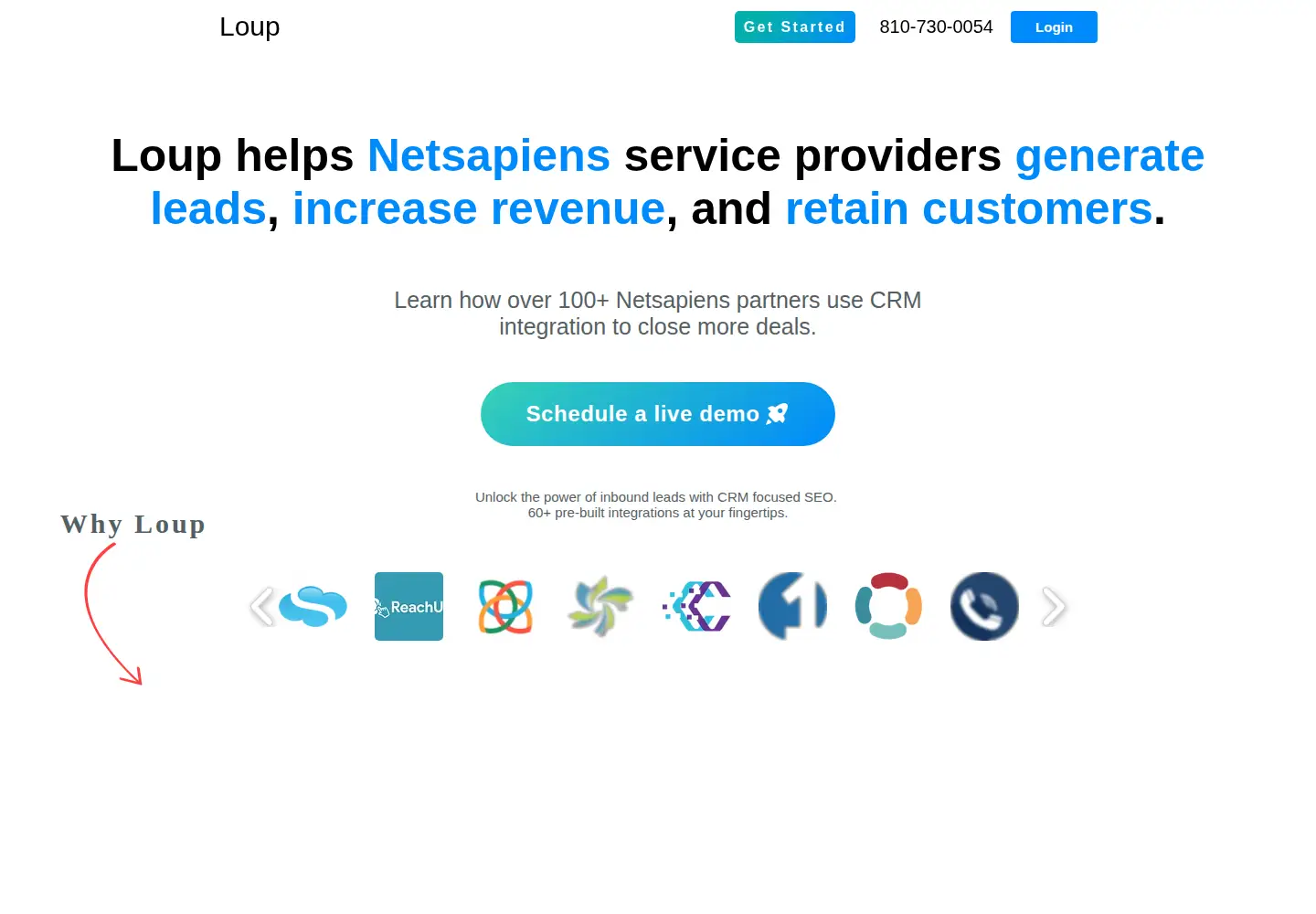 Screenshot of loupdb.com
