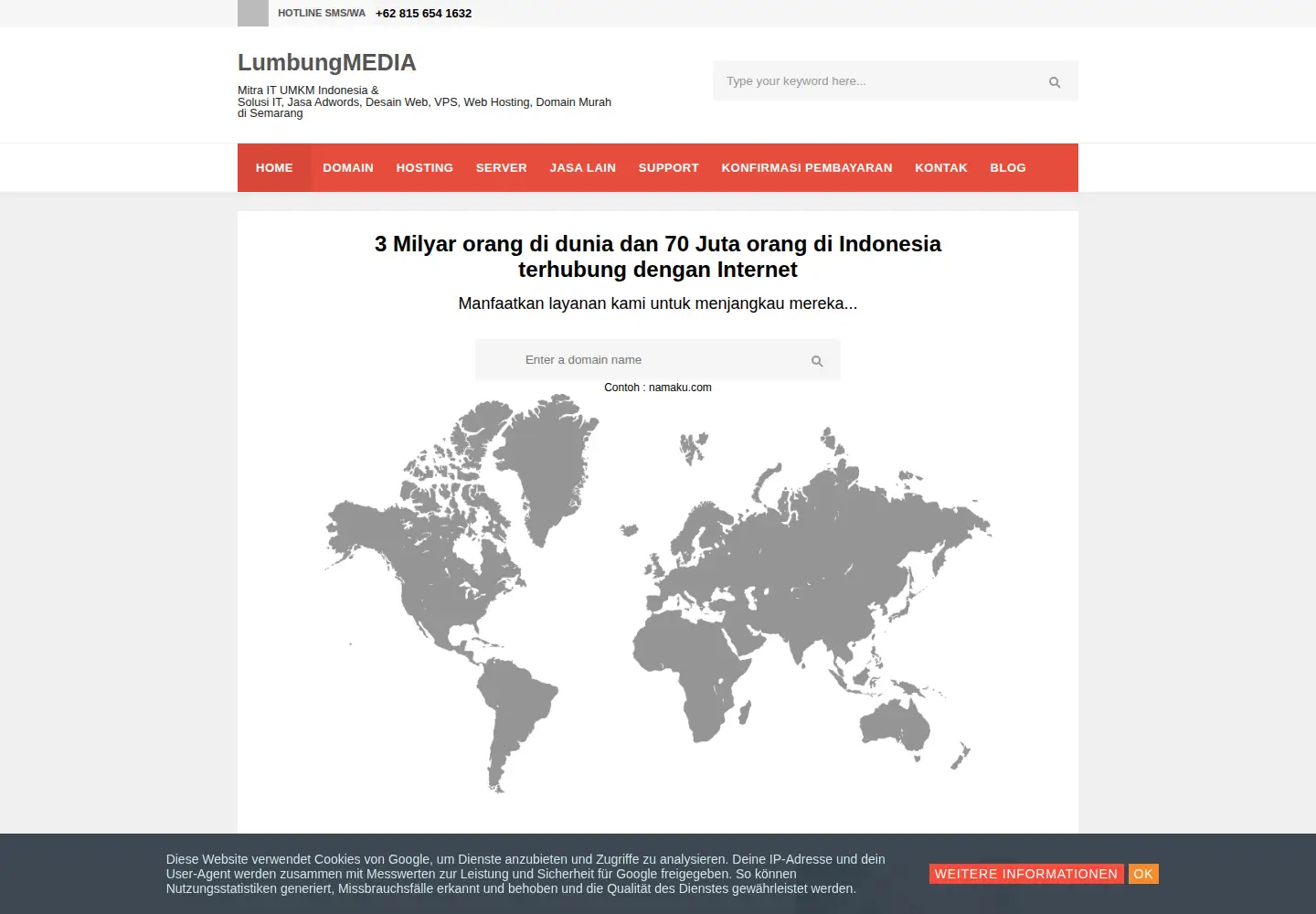 Screenshot of lumbungmedia.com