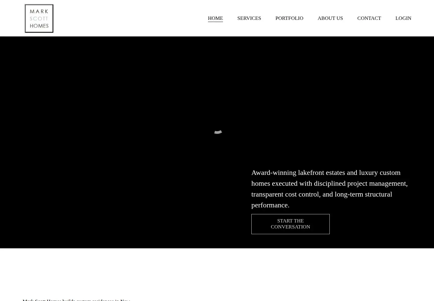 Captured homepage of markscotthomes.com in the current scan