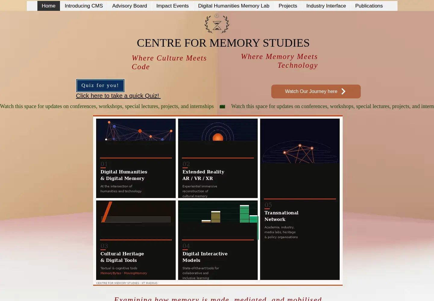 Screenshot of memorystudiesiitmadras.com