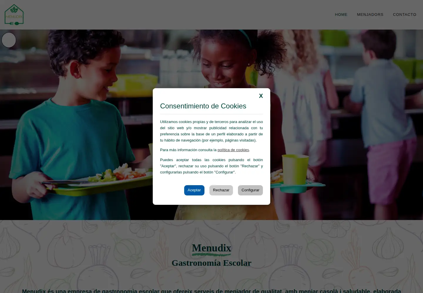 Screenshot of menudix.com