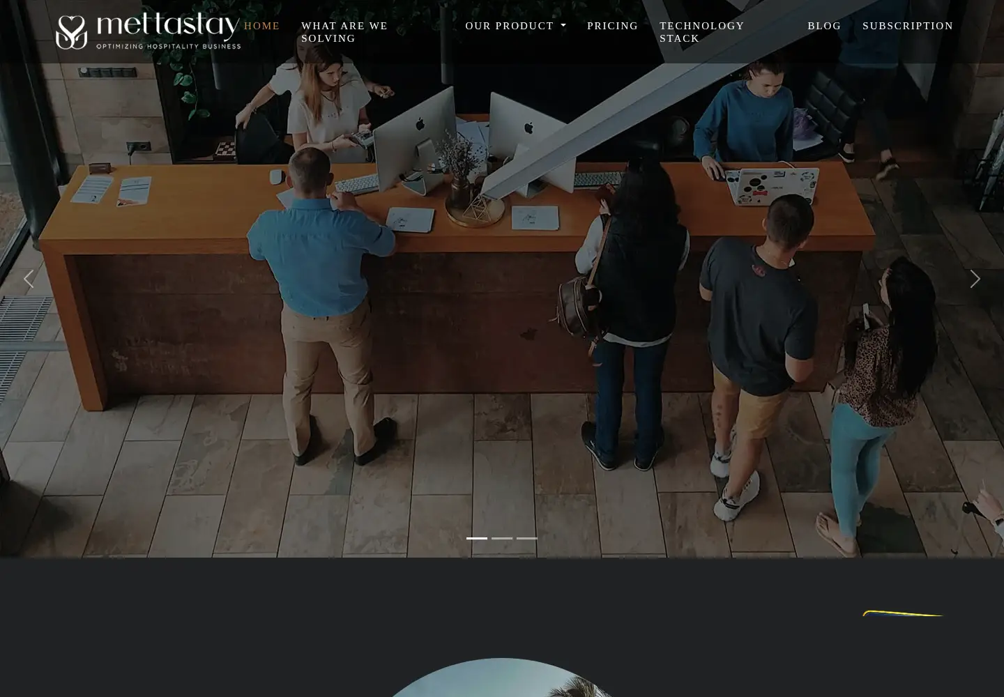 Screenshot of mettastay.com