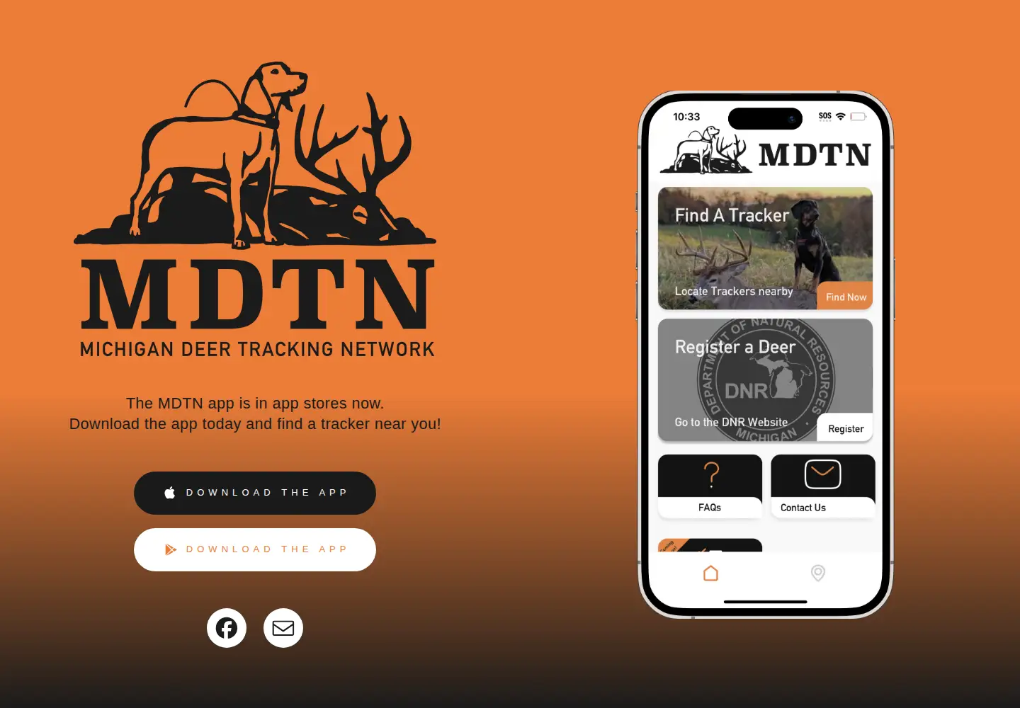 Captured homepage of michigandeertrackingnetwork.com in the current scan
