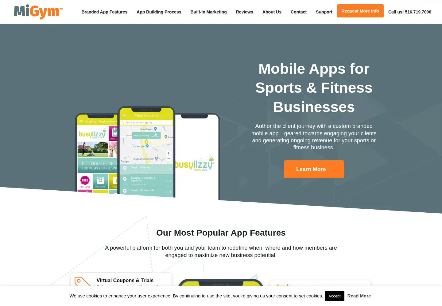 Captured homepage of migymapp.com in the current scan