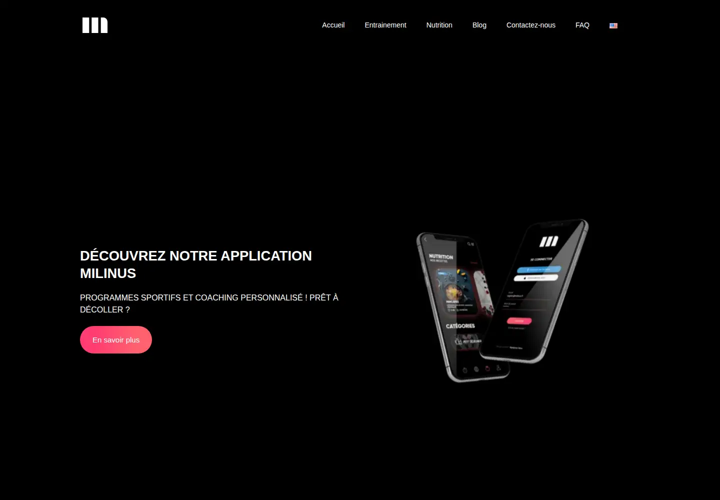 Screenshot of milinus.com
