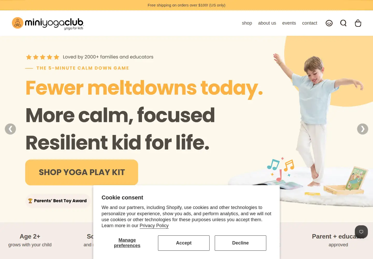Captured homepage of miniyogaclub.com in the current scan
