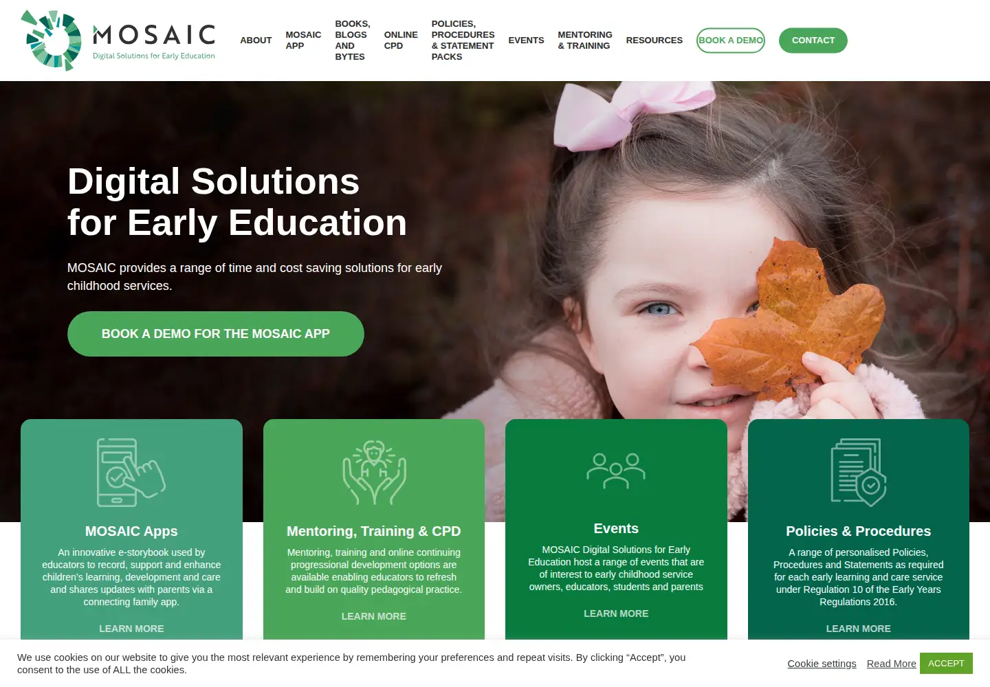 Screenshot of mosaicearlyed.com