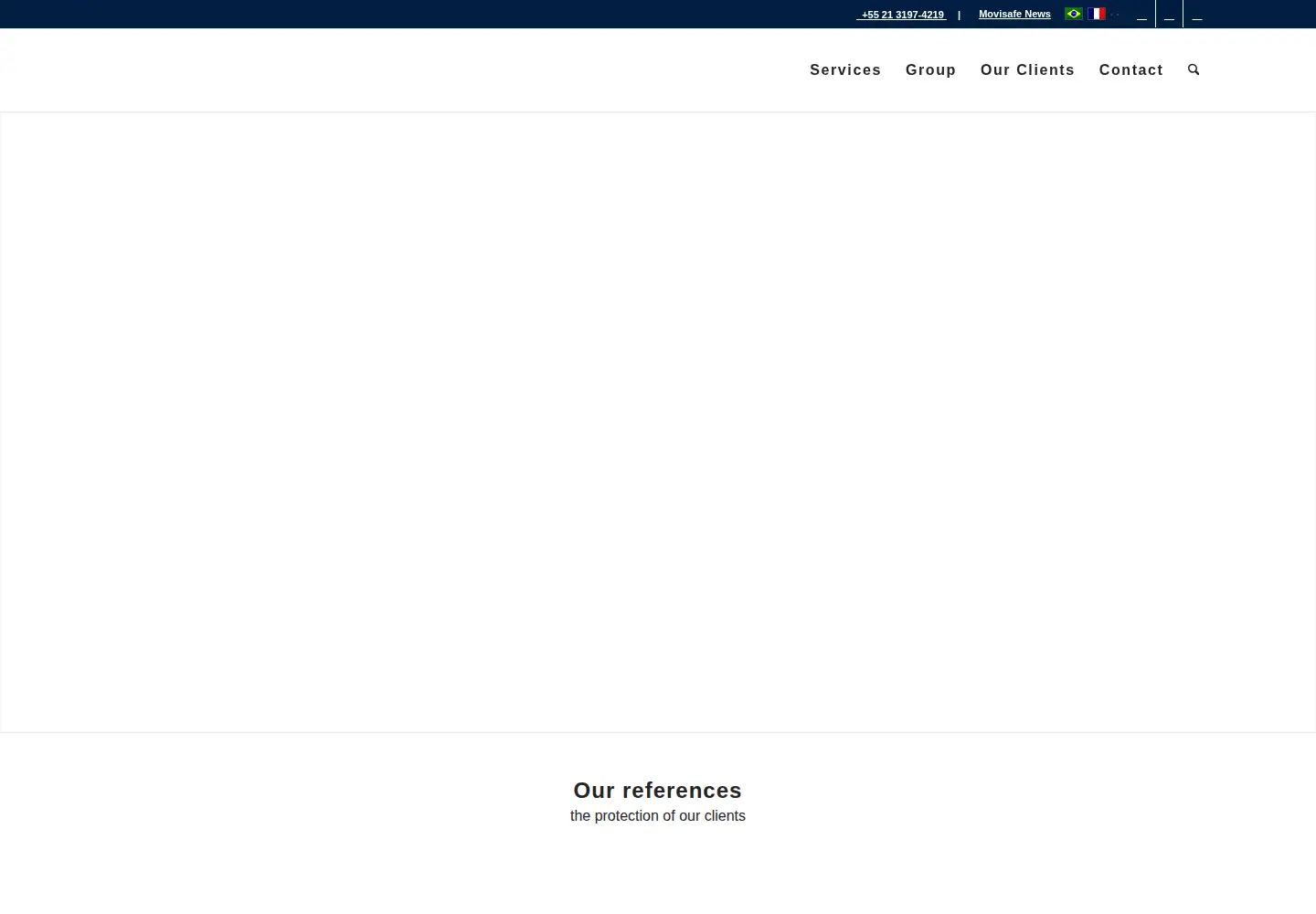 Captured homepage of movisafe-americalatina.com in the current scan