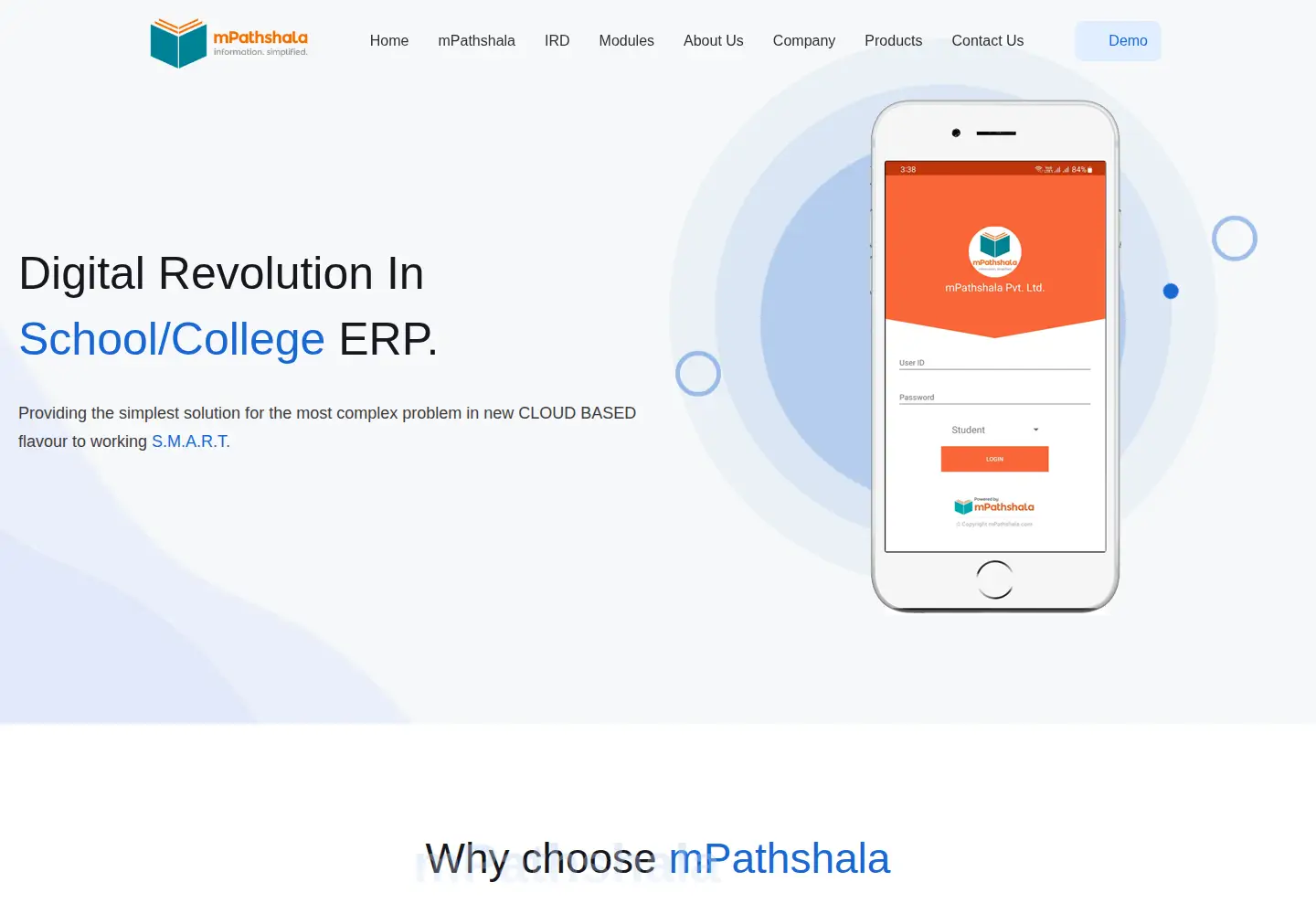 Screenshot of mpathshala.com