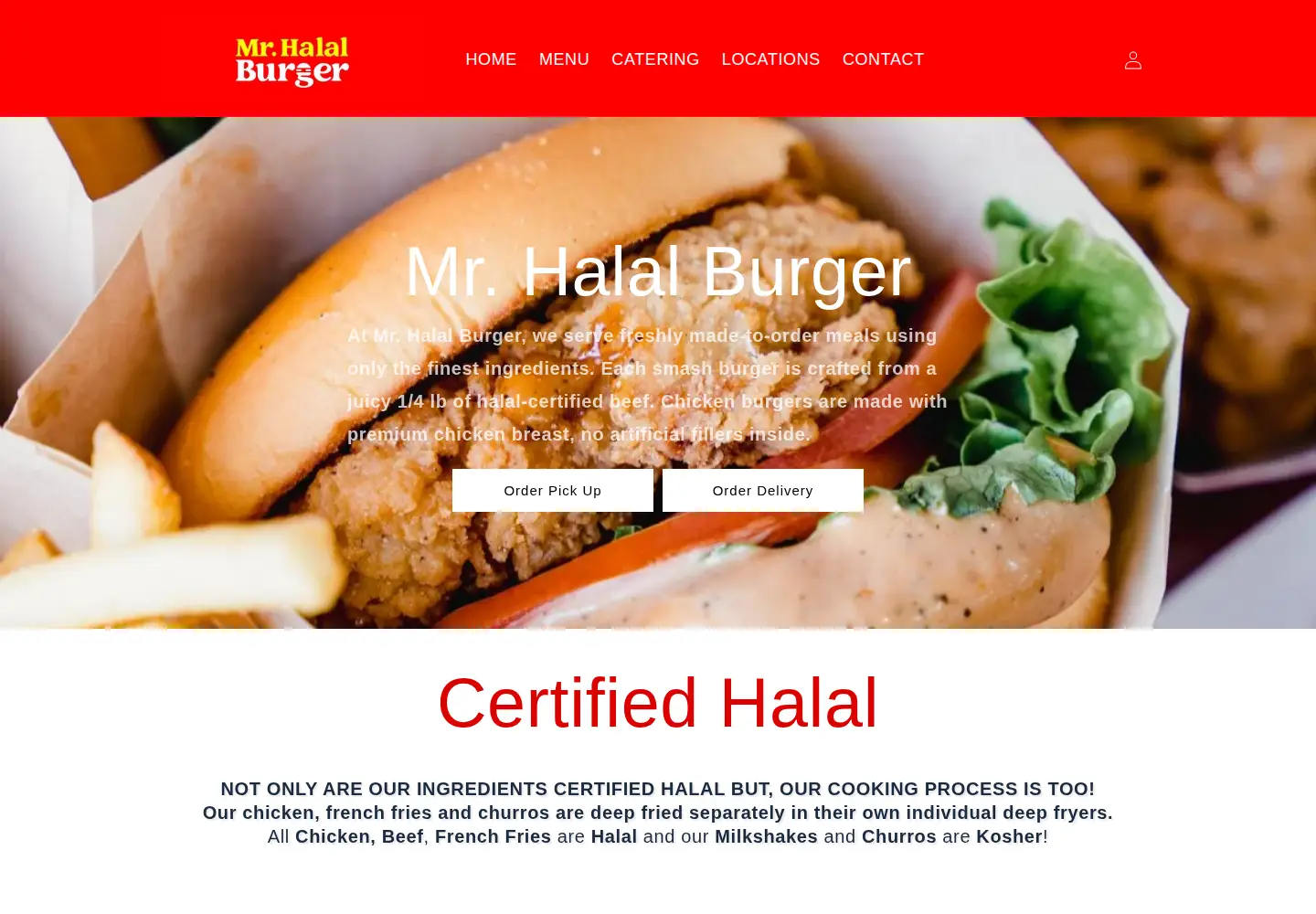 Screenshot of mrhalalburger.com