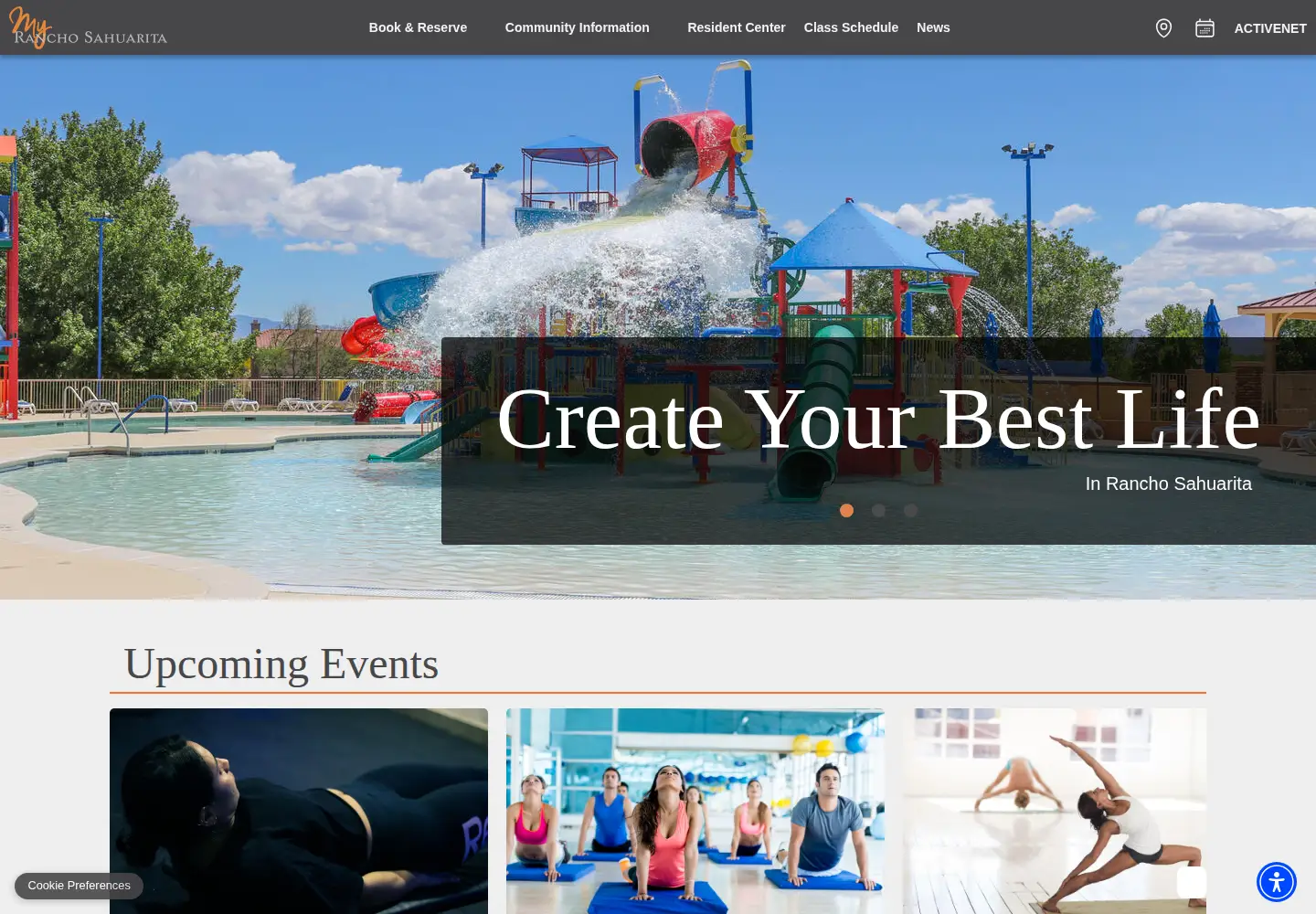 Screenshot of myranchosahuarita.com