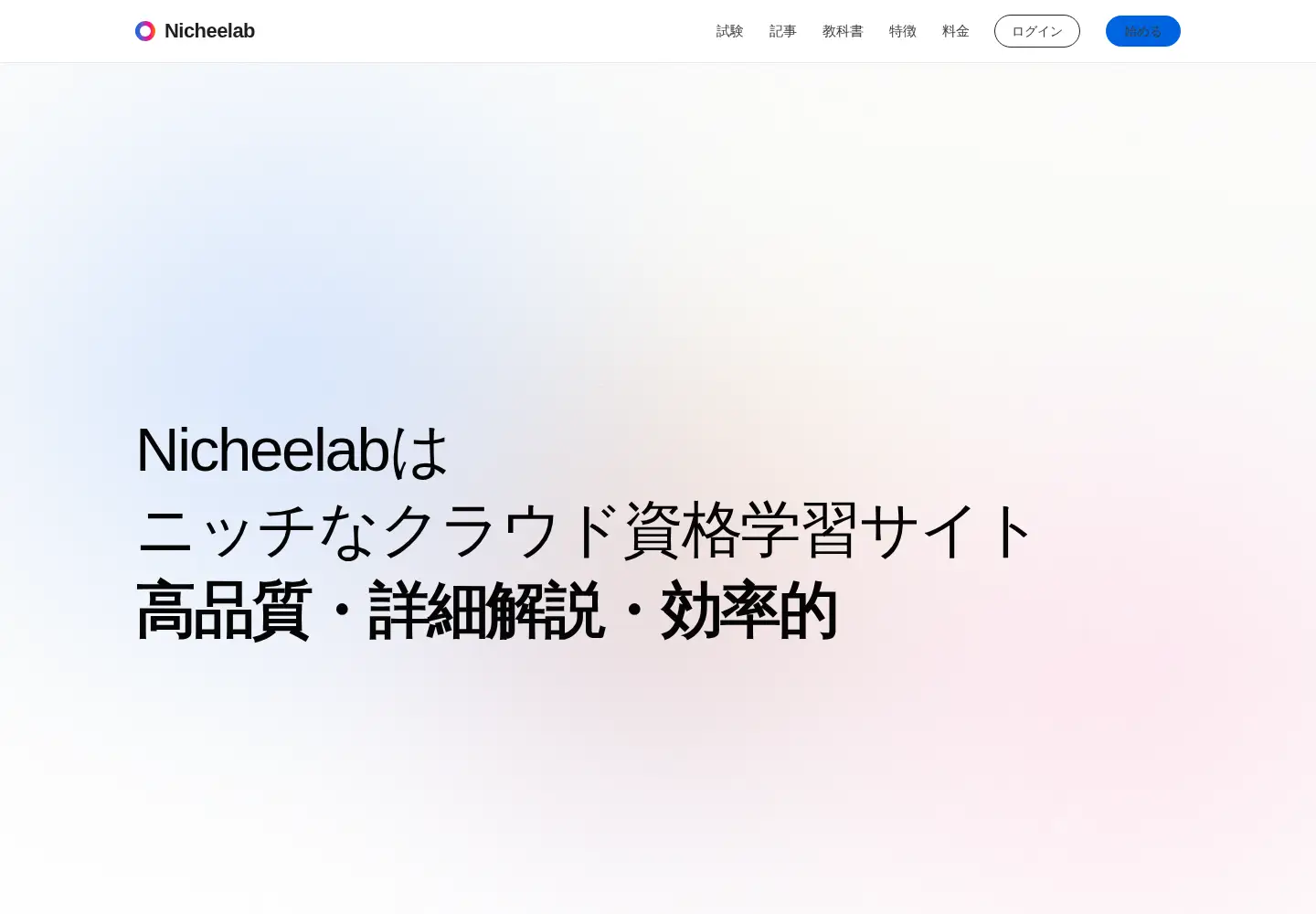 Screenshot of nicheelab.com