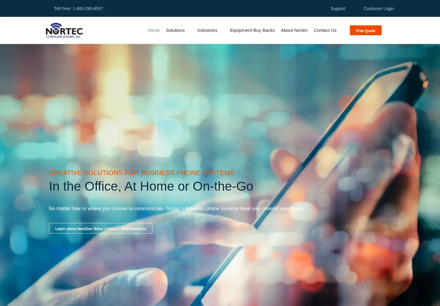 Screenshot of norteccommunications.com