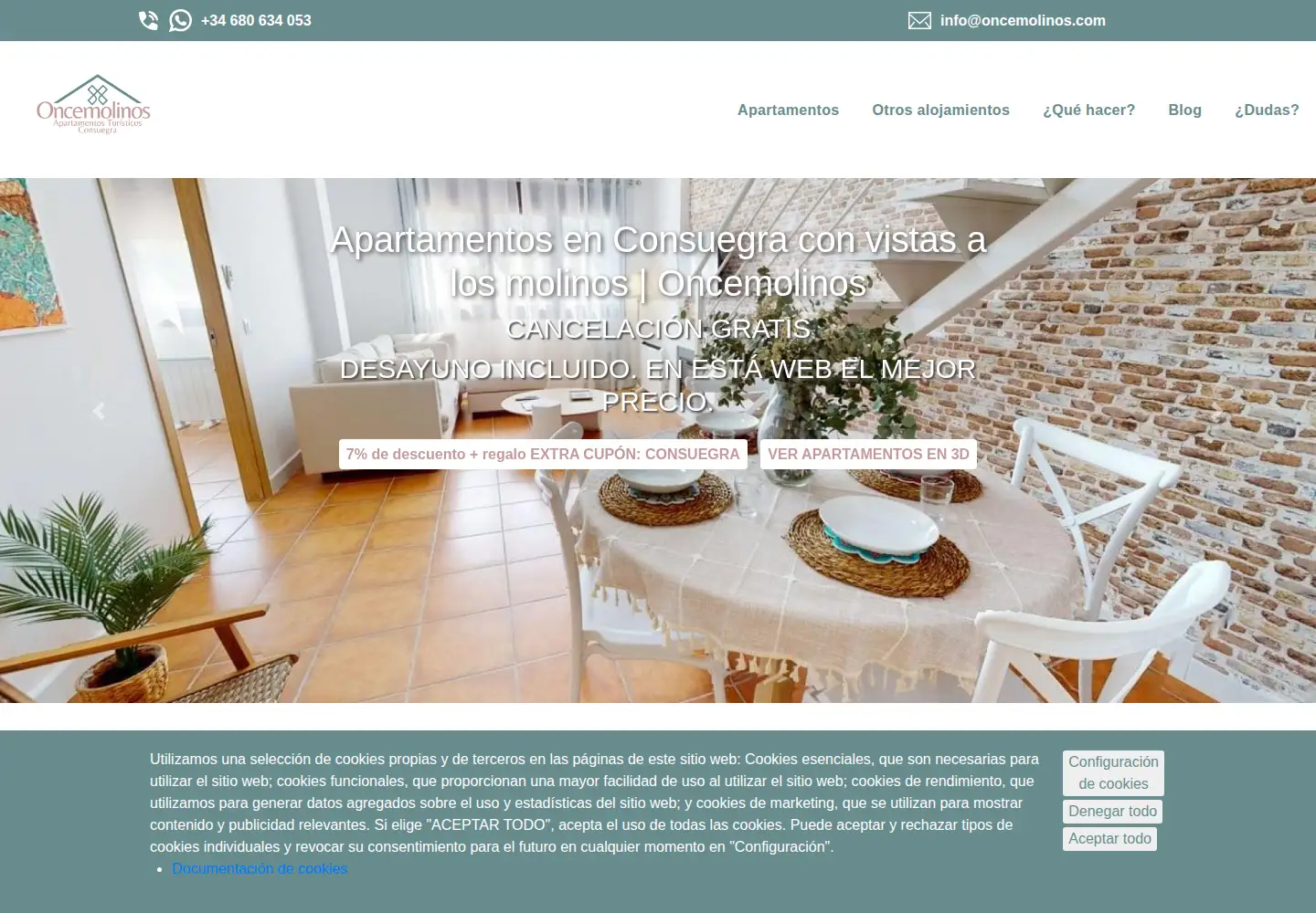 Screenshot of oncemolinos.com
