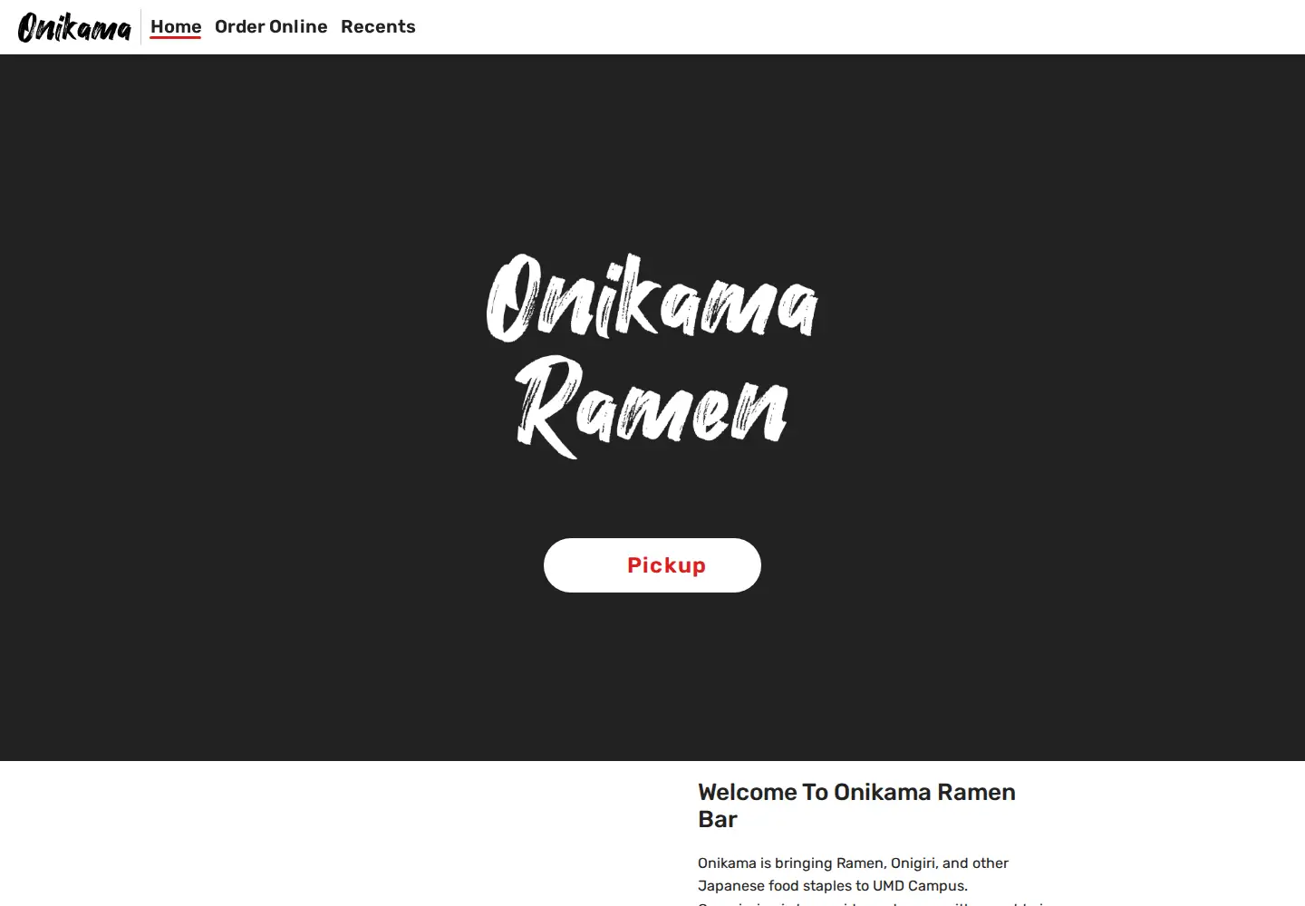 Captured homepage of onikamaramenbar.com in the current scan