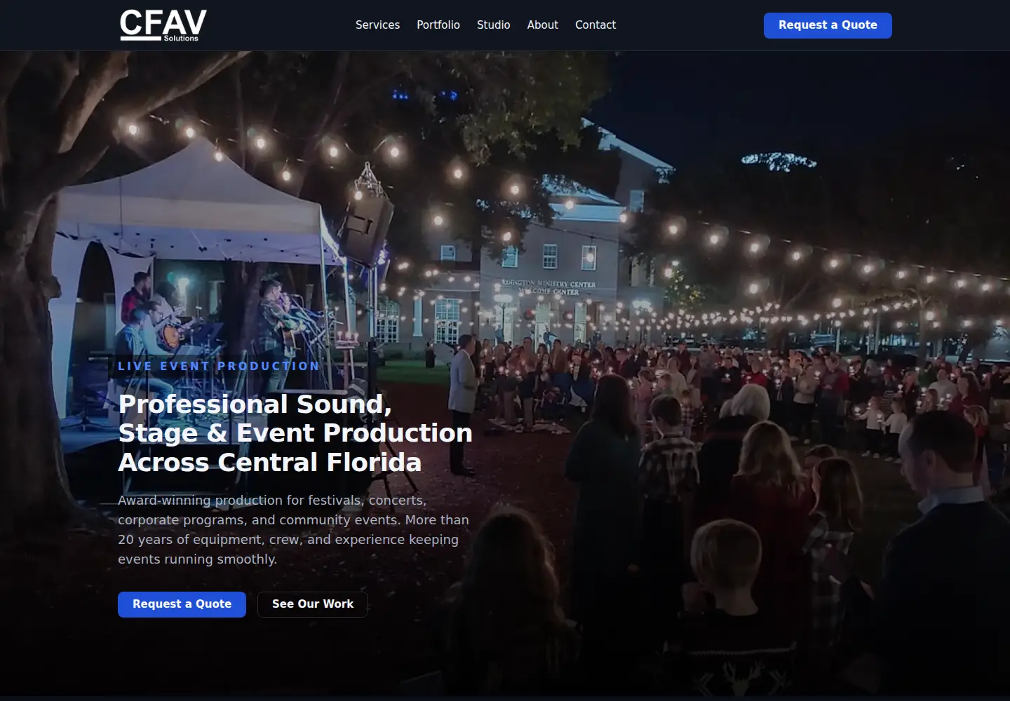 Captured homepage of orlandobands.com in the current scan