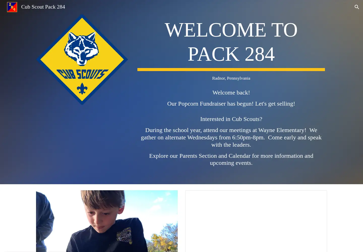 Screenshot of pack284.com