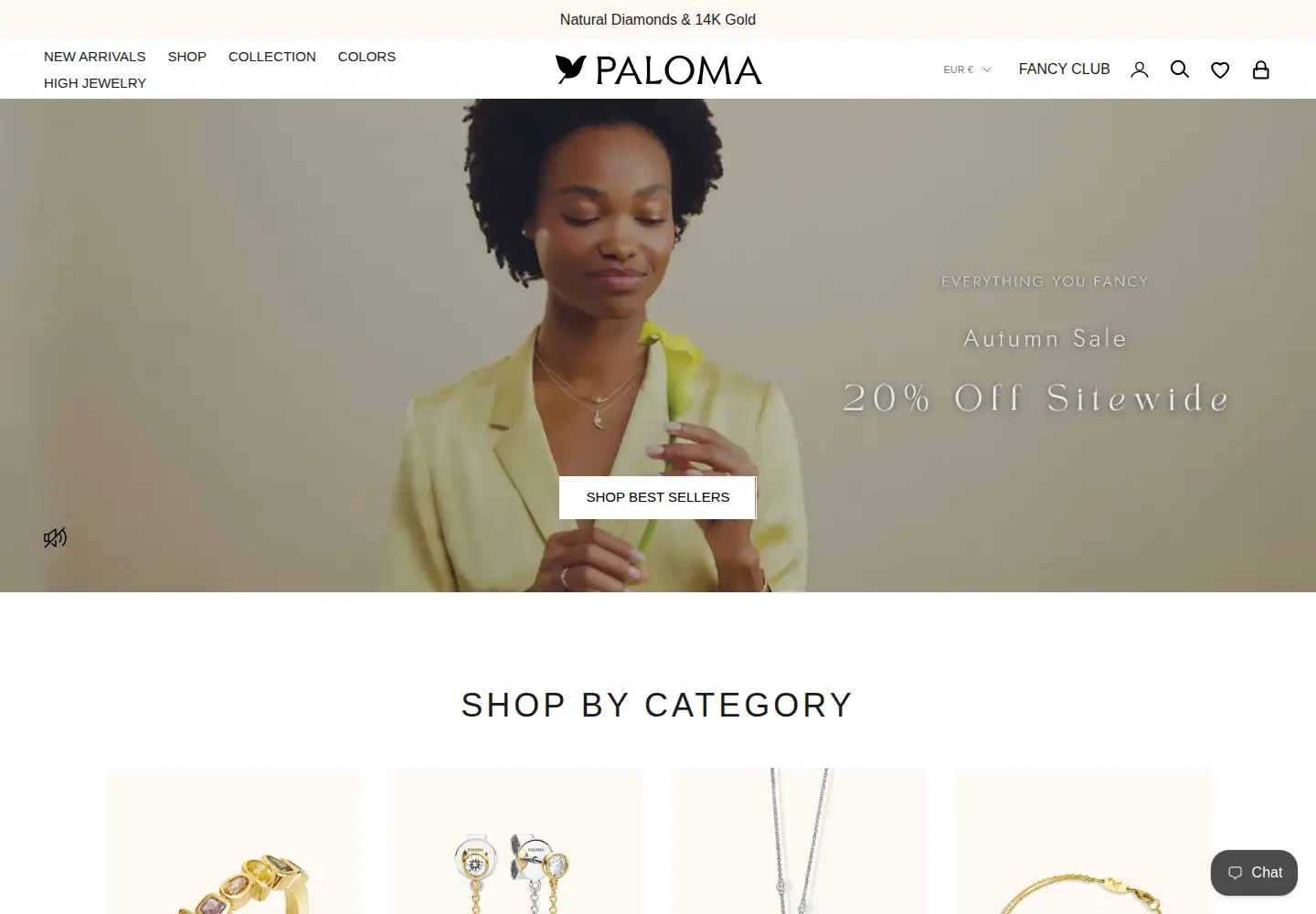 Captured homepage of palomadiamonds.com in the current scan