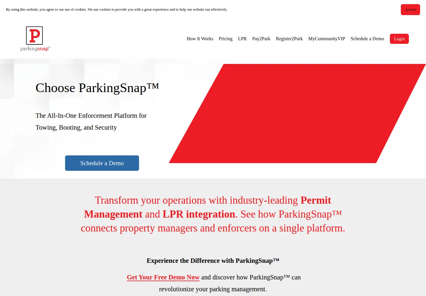 Screenshot of parkingsnap.com