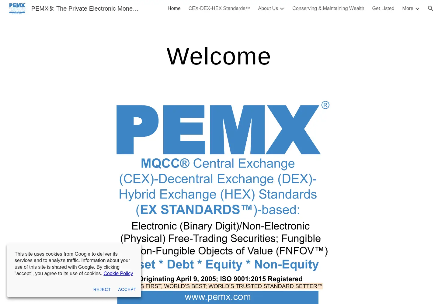 Captured homepage of pemx.com in the current scan