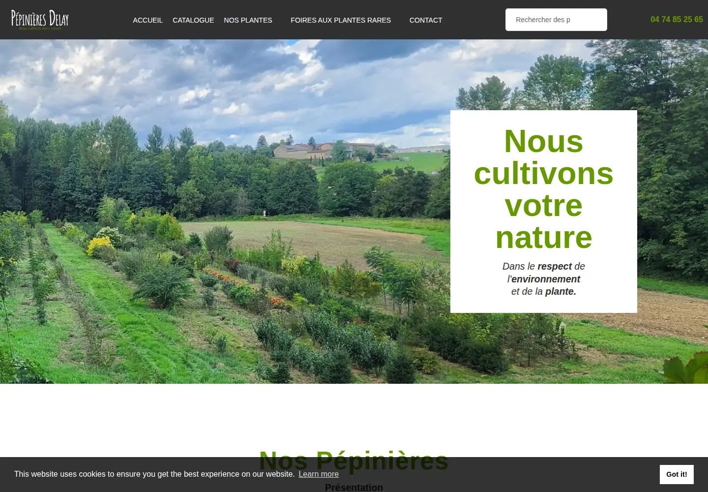 Screenshot of pepinieres-delay.com