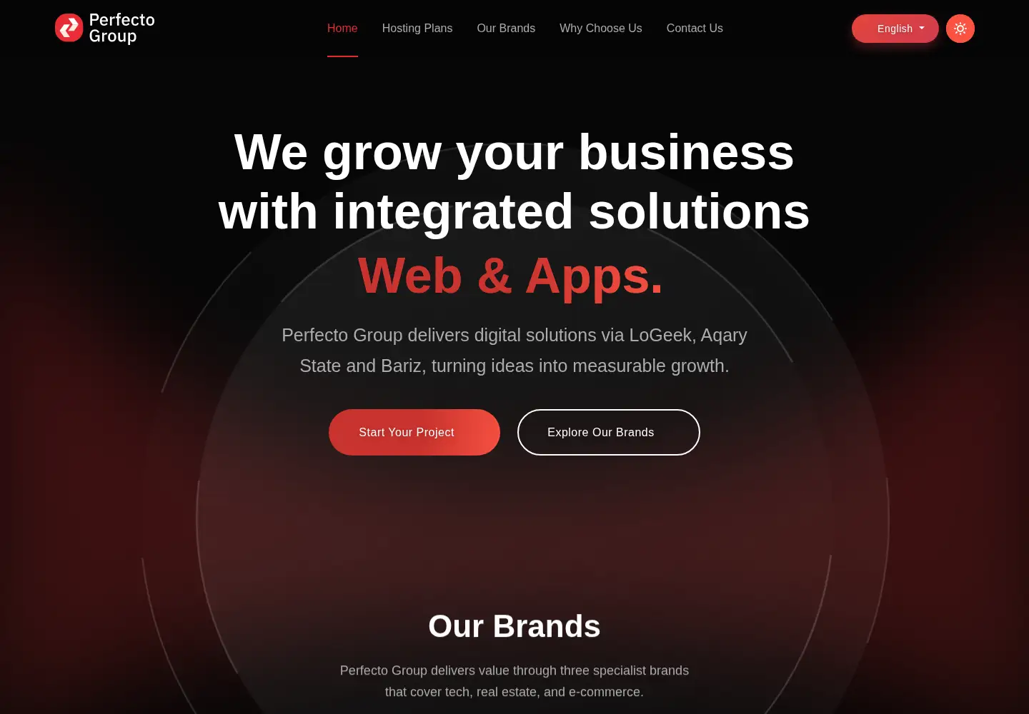 Screenshot of perfectoitsolution.com