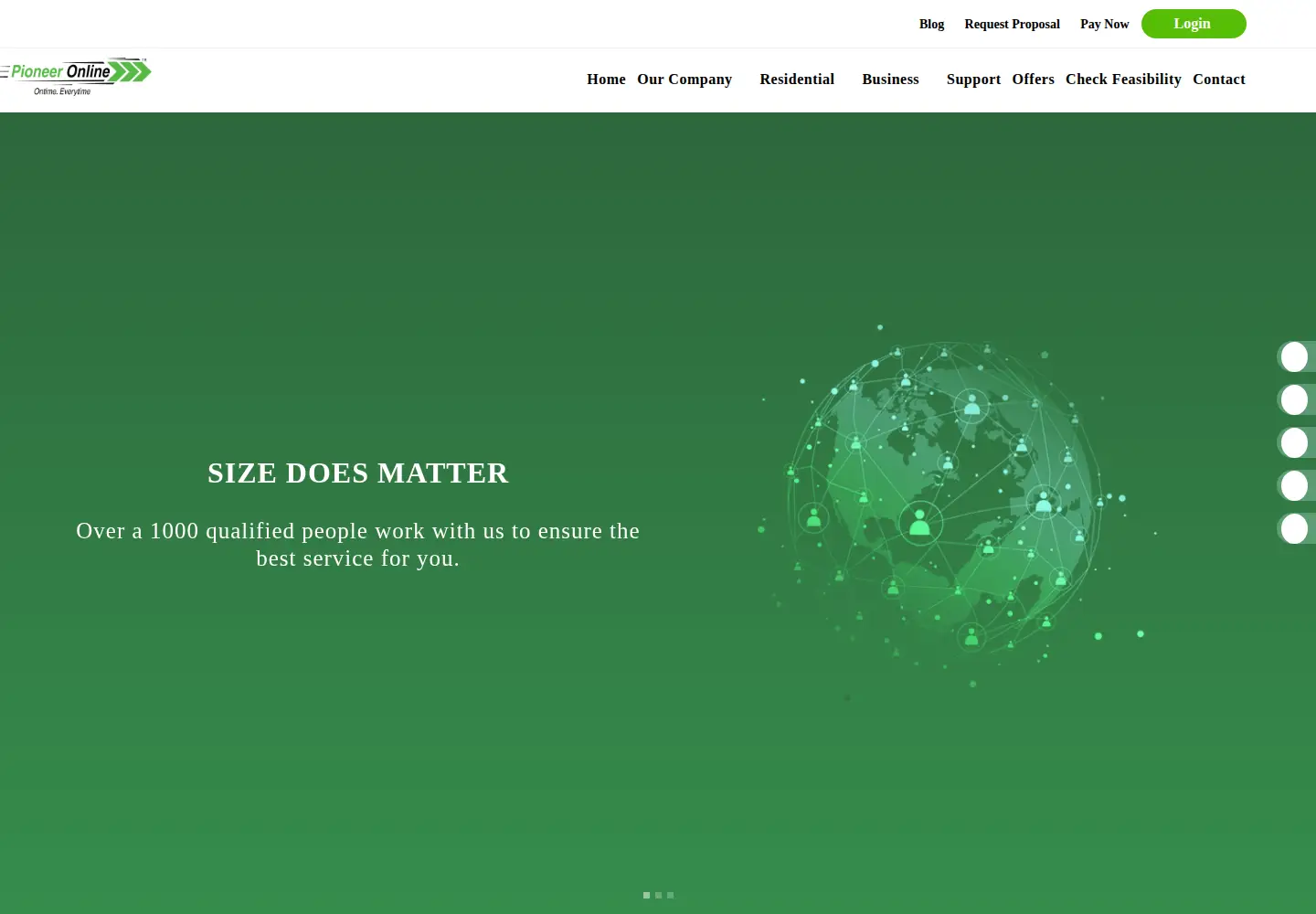 Screenshot of pioneeronline.com
