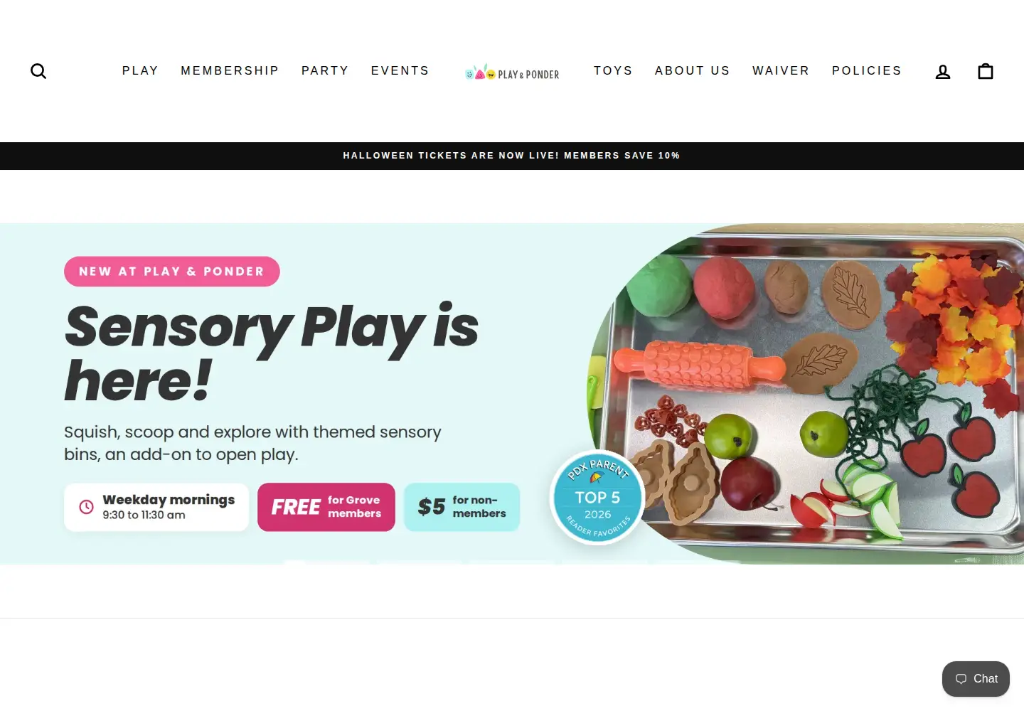 Screenshot of playandponder.com