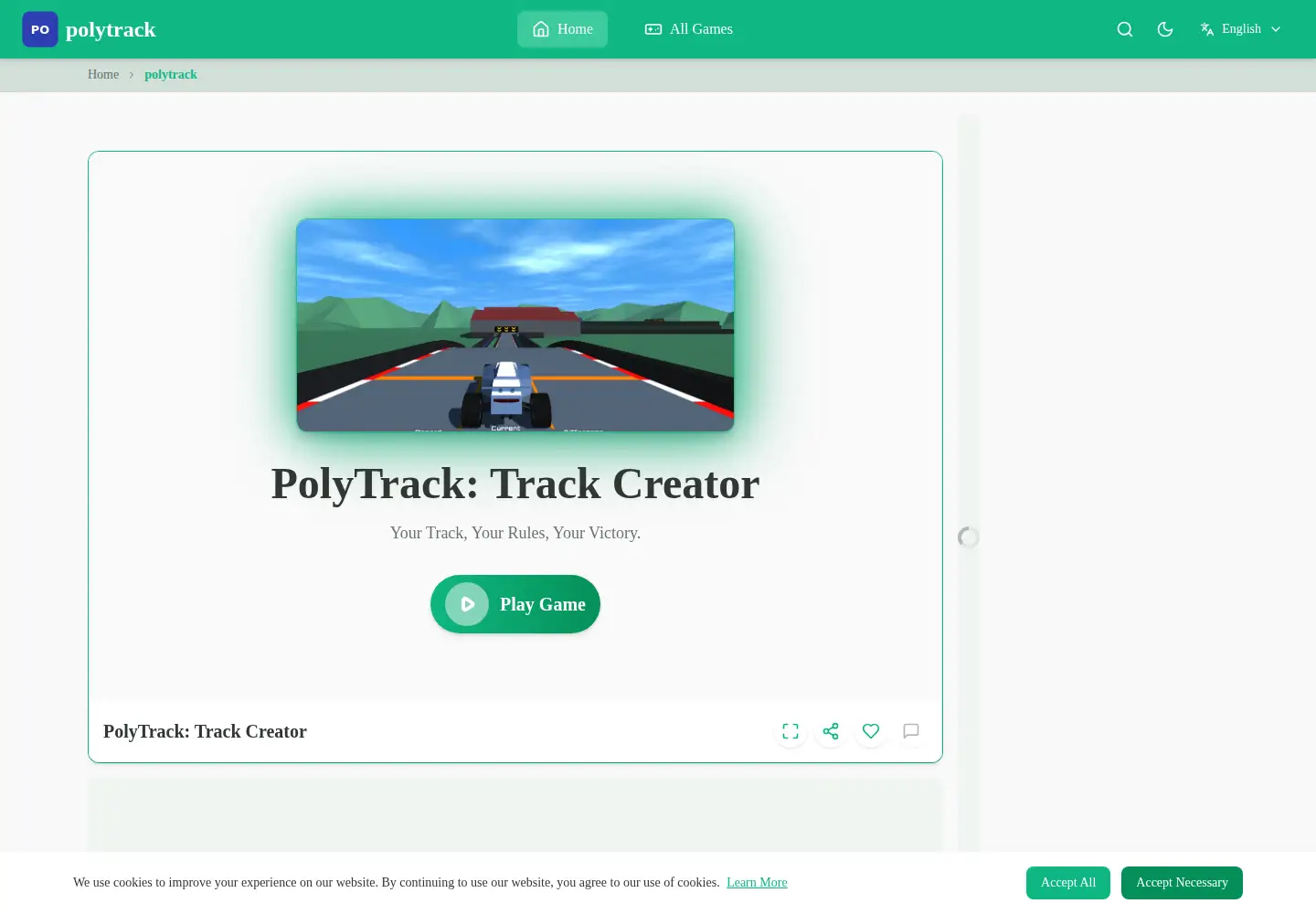 Screenshot of polytrack-game.com