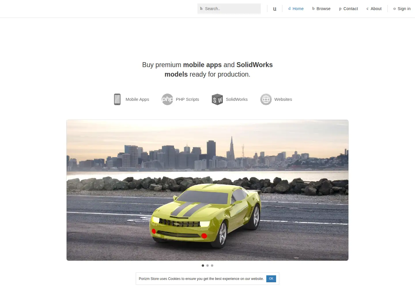 Screenshot of porizm.com