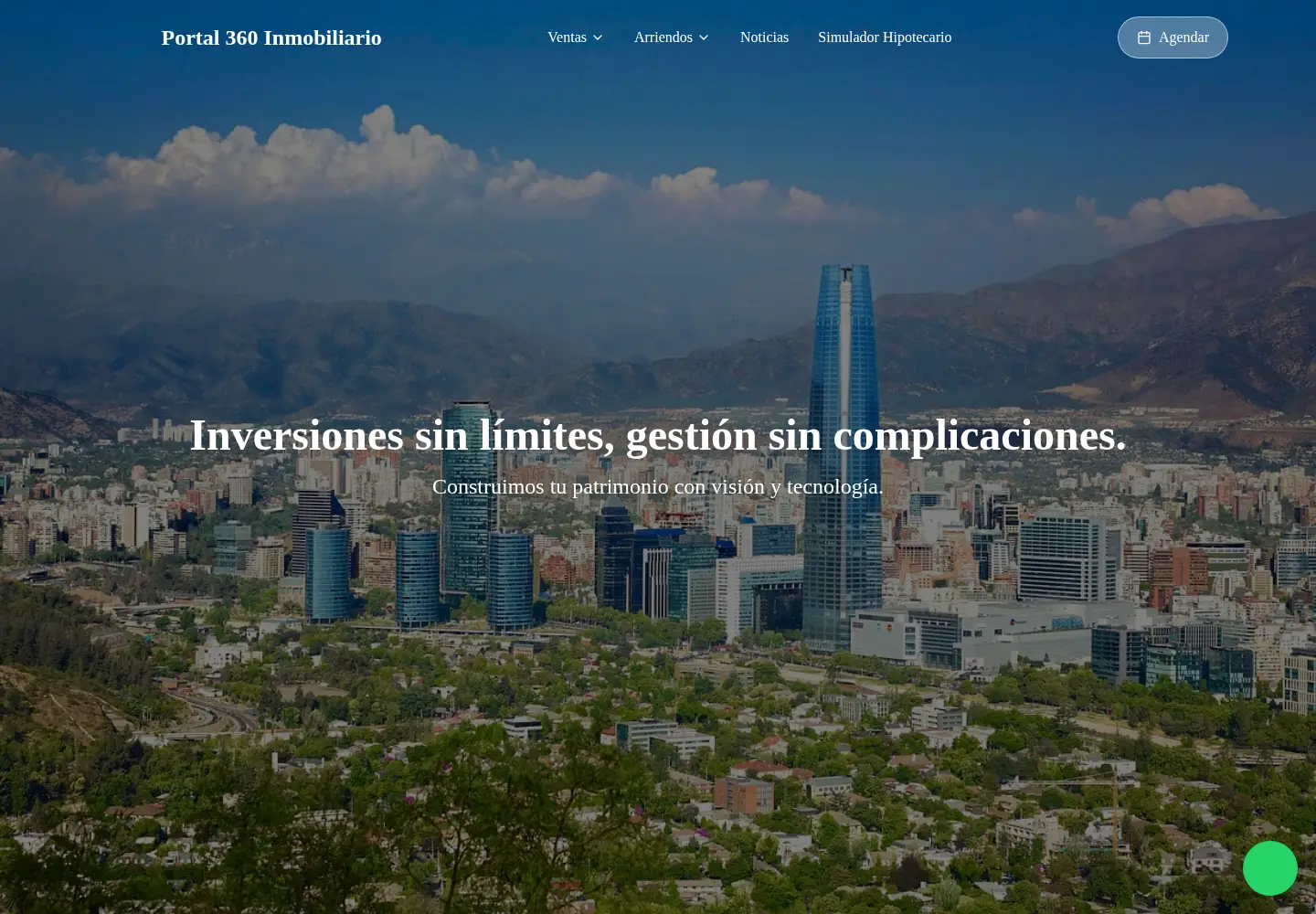 Captured homepage of portal360inmobiliario.com in the current scan