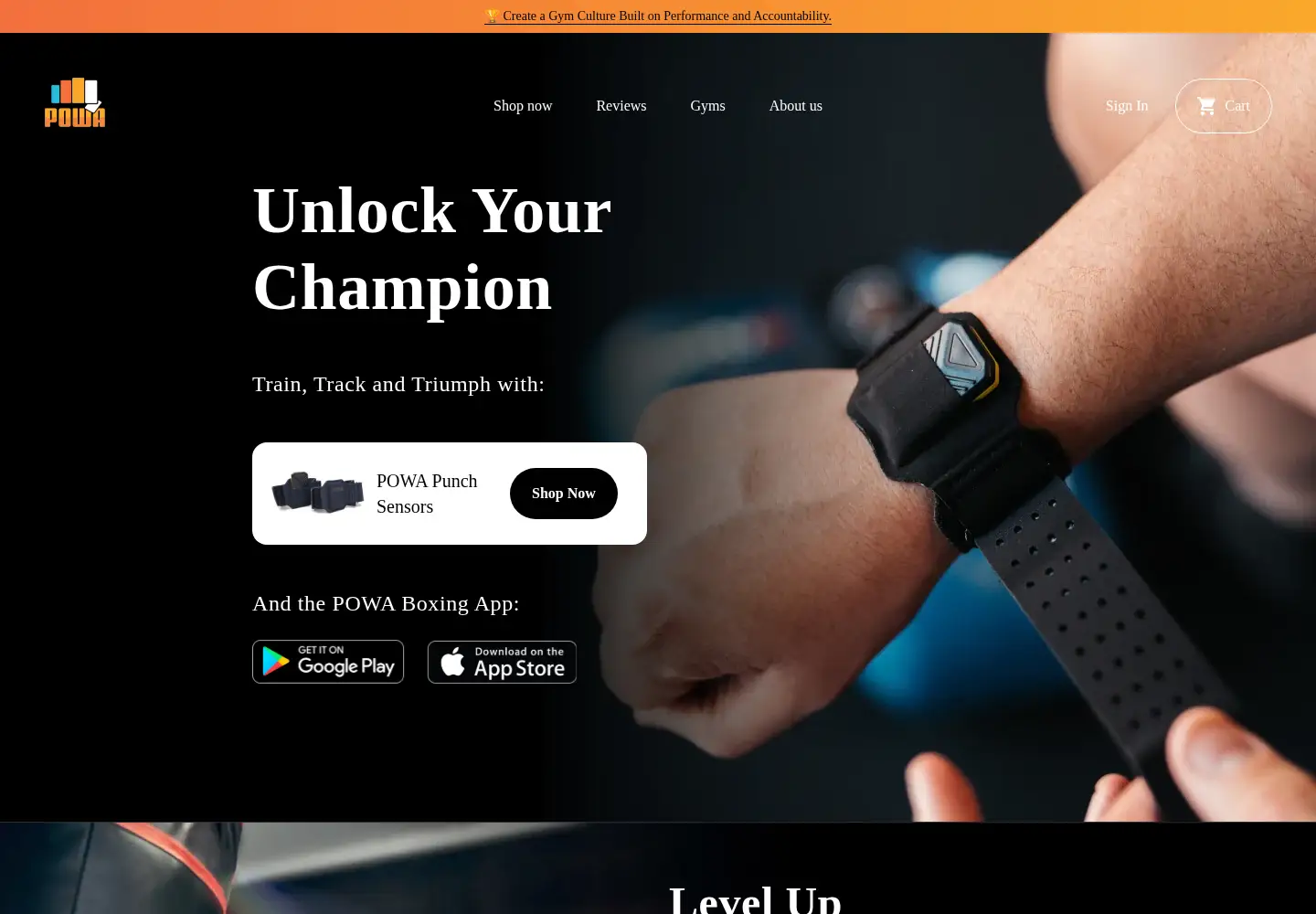 Screenshot of powaboxing.com