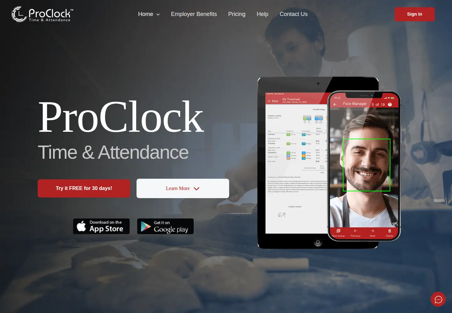 Screenshot of proclock.com