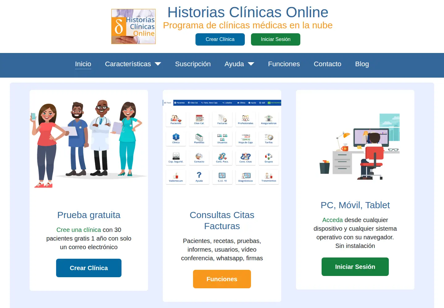 Screenshot of programahistoriasclinicas.com