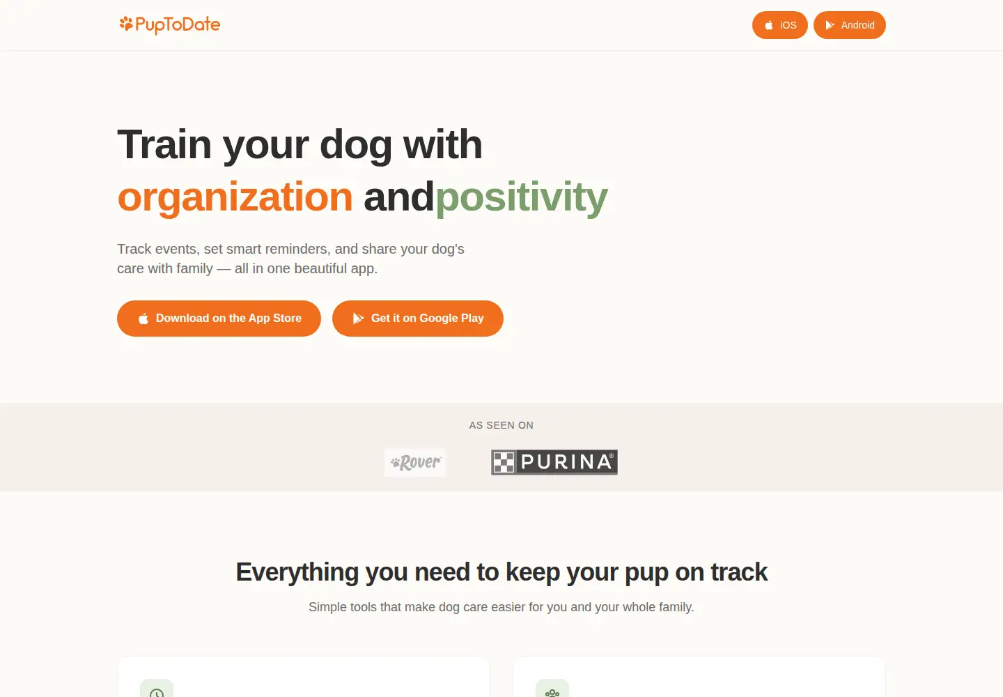 Screenshot of puptodate.com