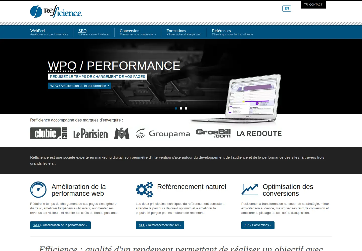 Screenshot of refficience.com