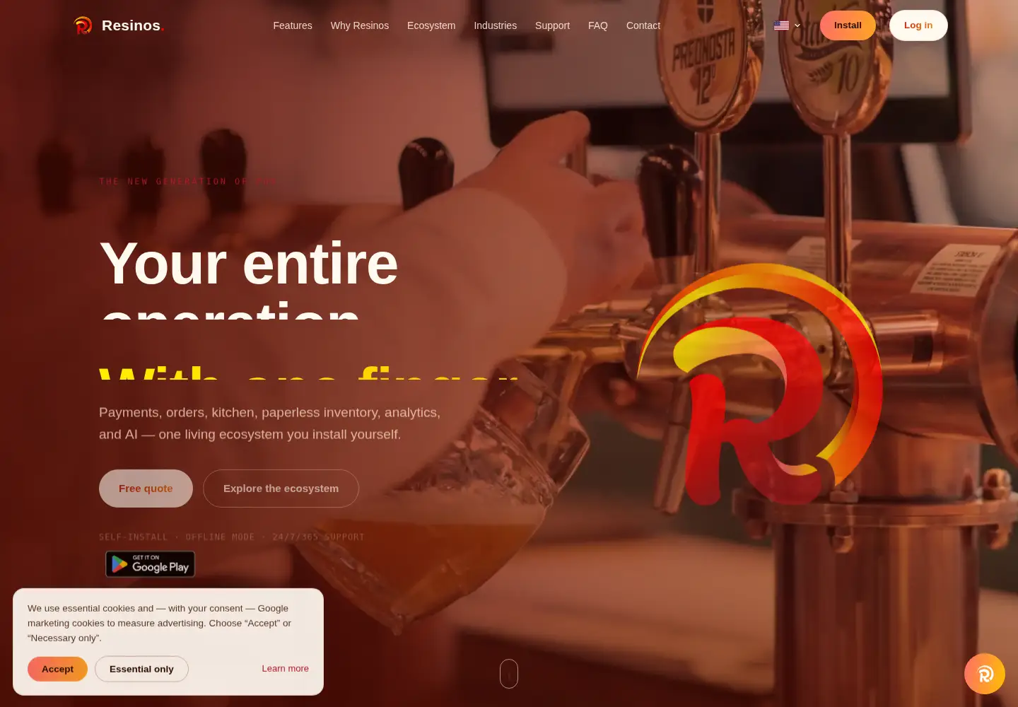 Screenshot of resinos.com