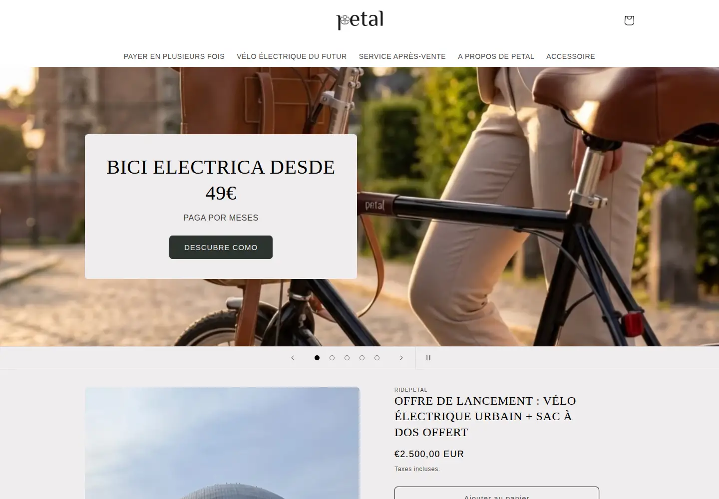 Screenshot of ridepetal.com
