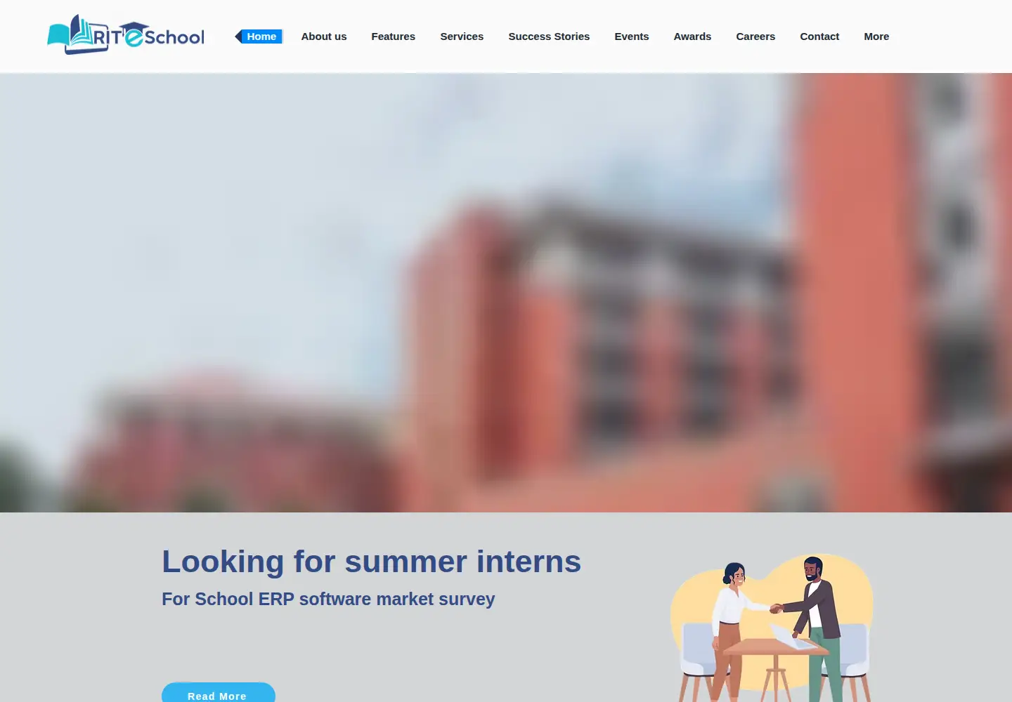 Captured homepage of riteschool.com in the current scan