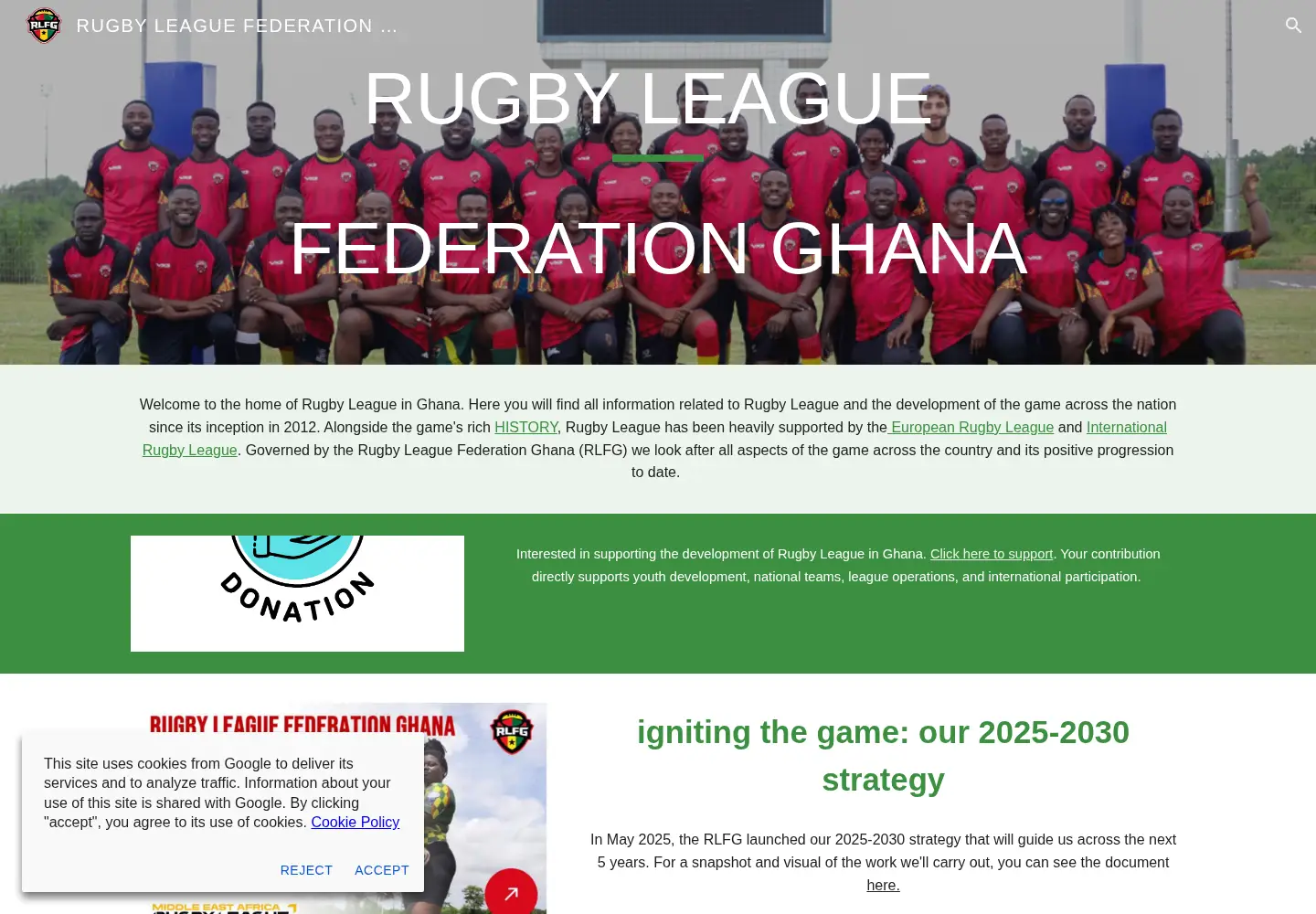 Captured homepage of rl-ghana.com in the current scan