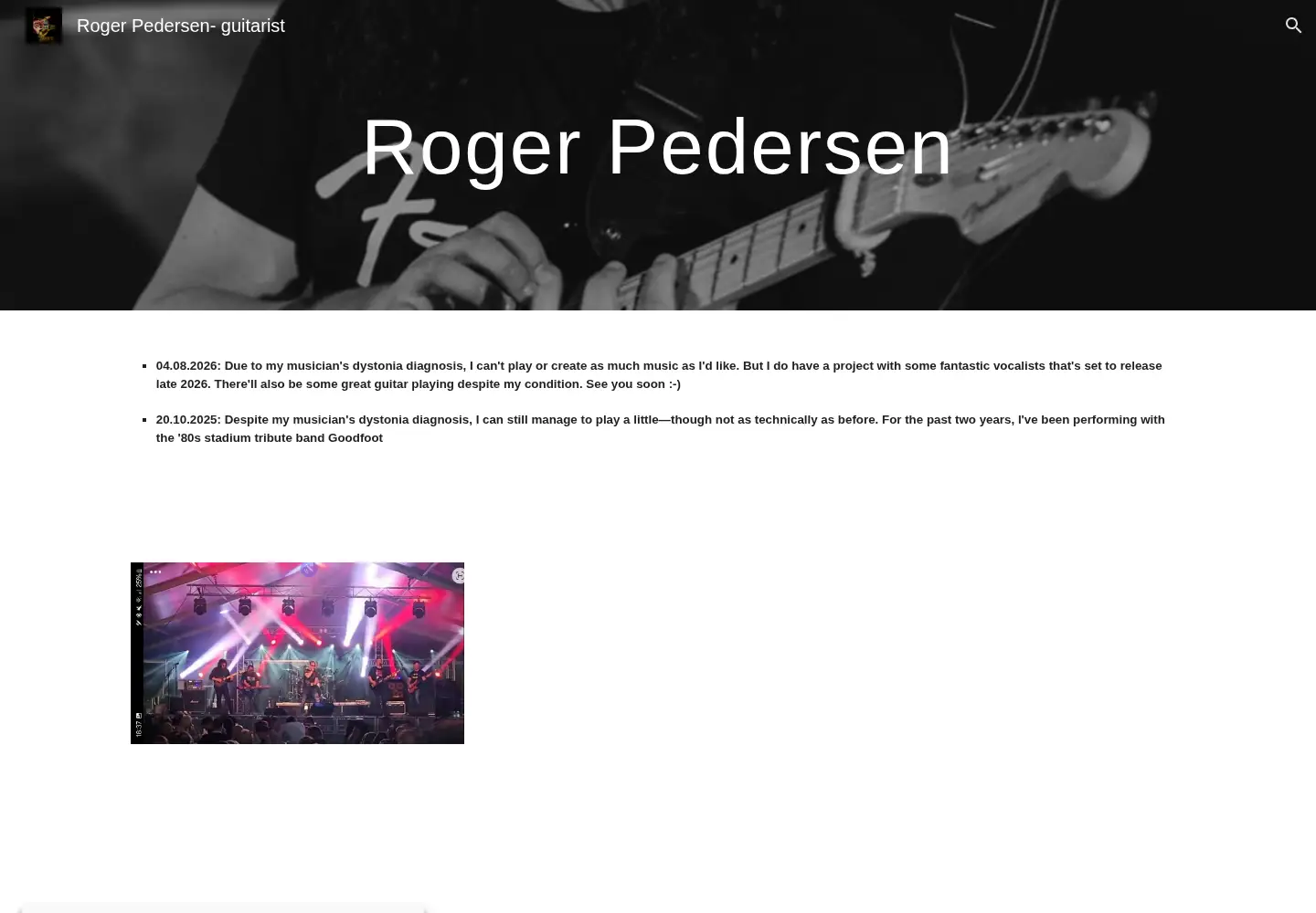 Captured homepage of roger-pedersen.com in the current scan