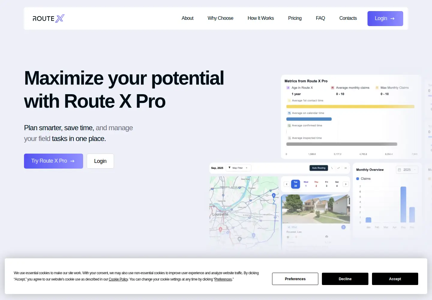 Captured homepage of routexpro.com in the current scan