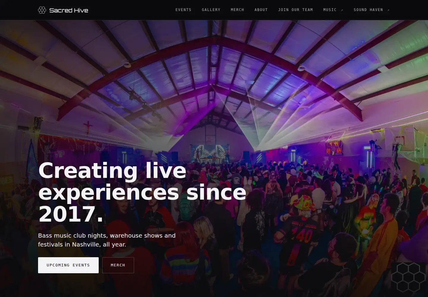 Screenshot of sacredhiveofficial.com