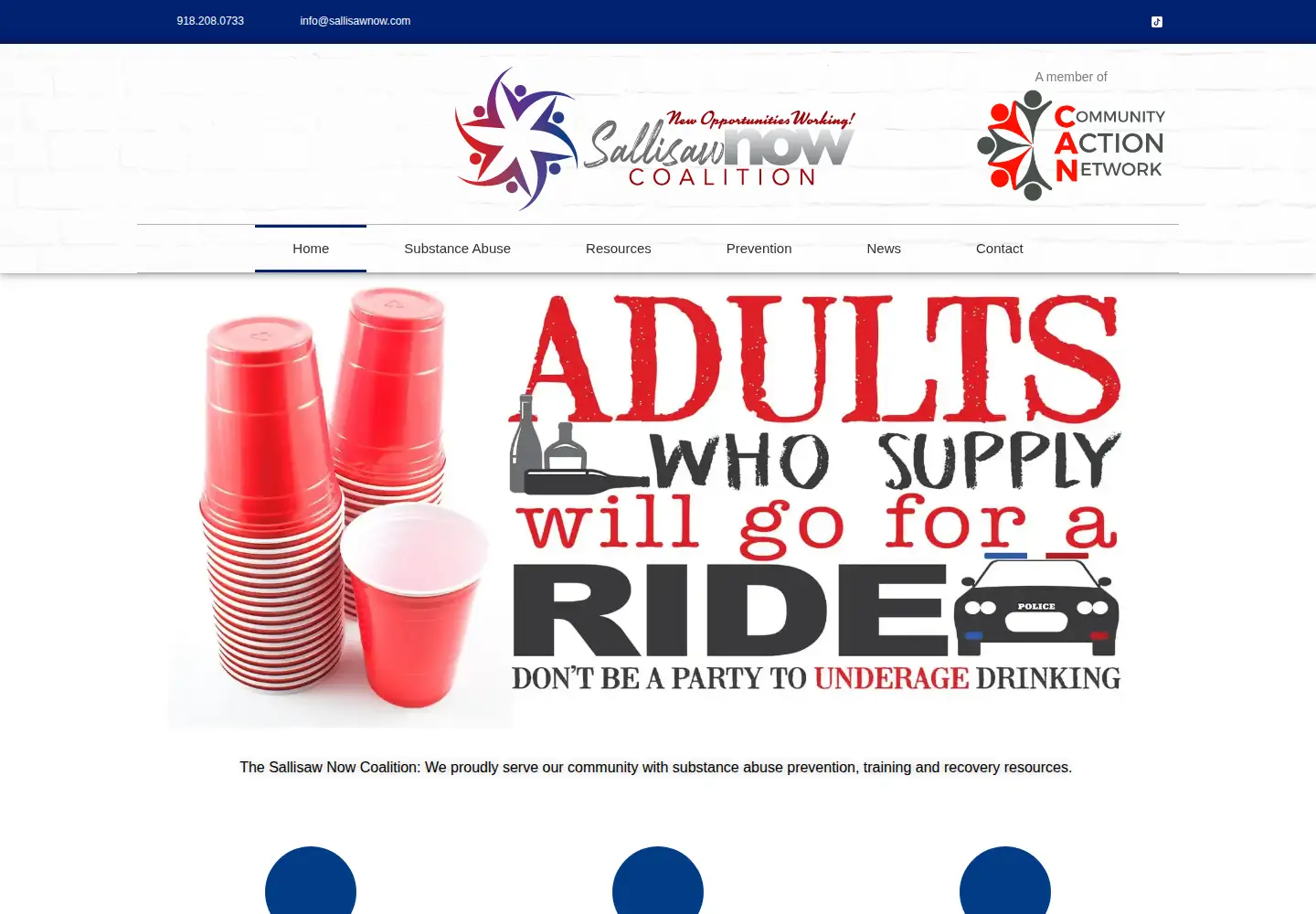 Screenshot of sallisawnow.com